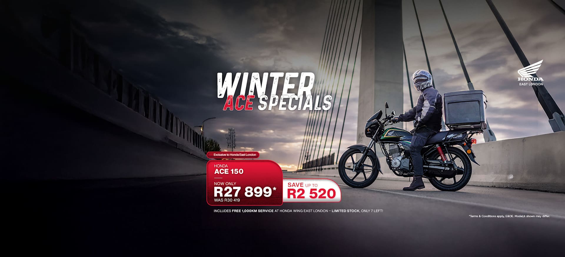 New Ace 150 now only R27 899* SAVE up to R2 520
