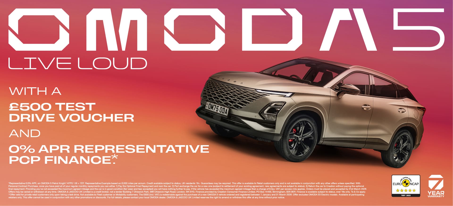 OMODA 5 KNIGHT PERSONAL CONTRACT PURCHASE EXCLUSIVE OFFER