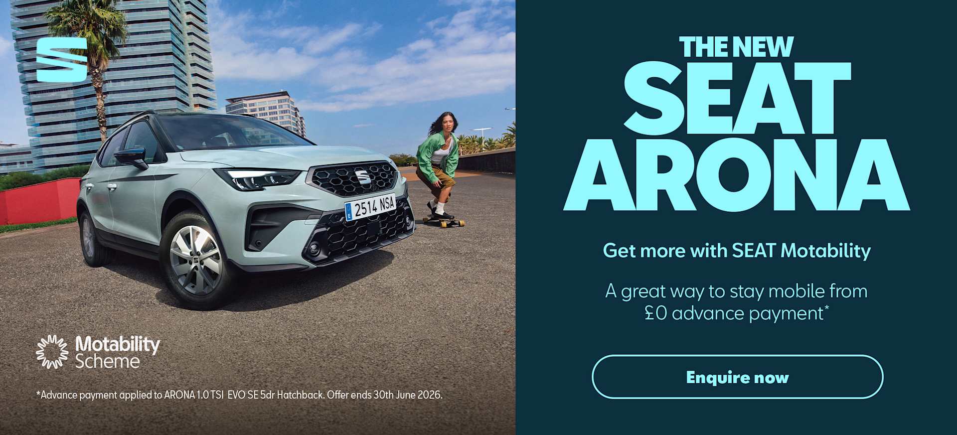 SEAT Arona Motability Q2 2026