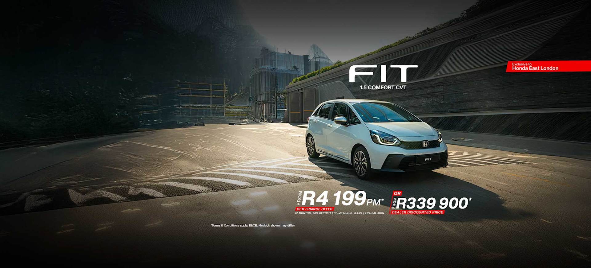 New Honda Fit 1.5 Comfort CVT from only R4199pm* or now only R339 900*