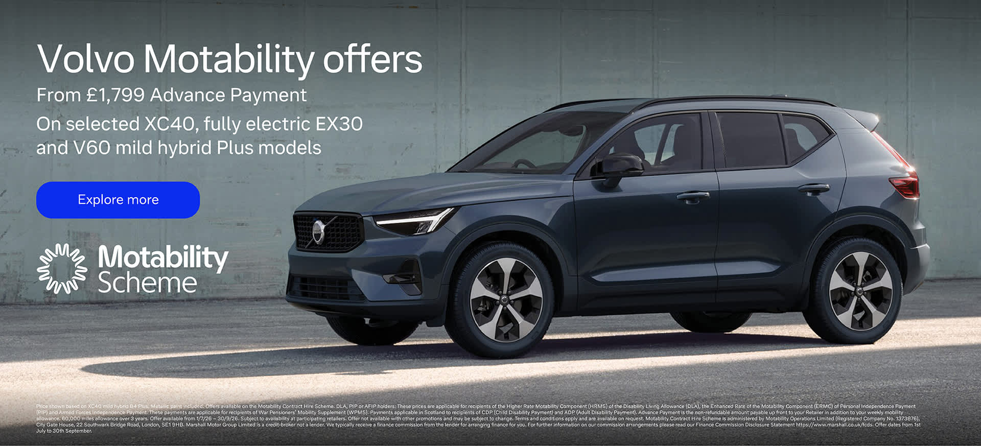 Volvo Motability Scheme Offers