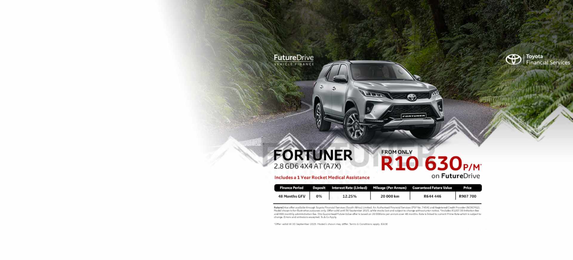 Toyota Fortuner 2.8 GD6 4x4 AT from R10 630pm*