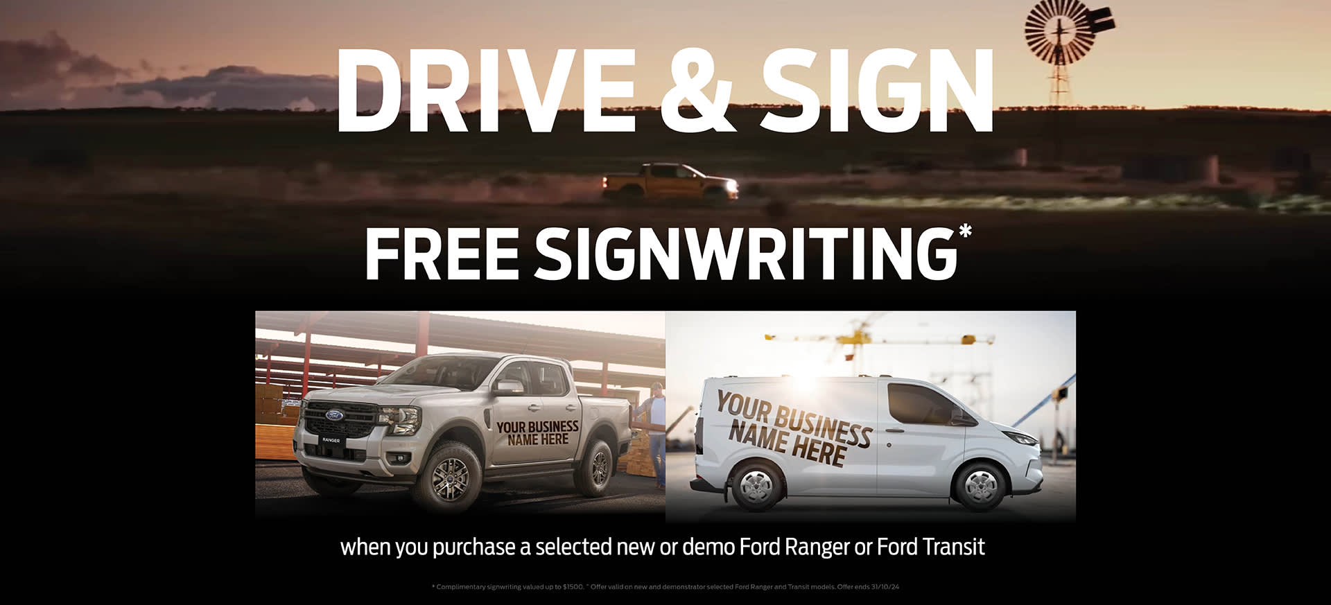 Ford Ranger & Transit Free Signwriting