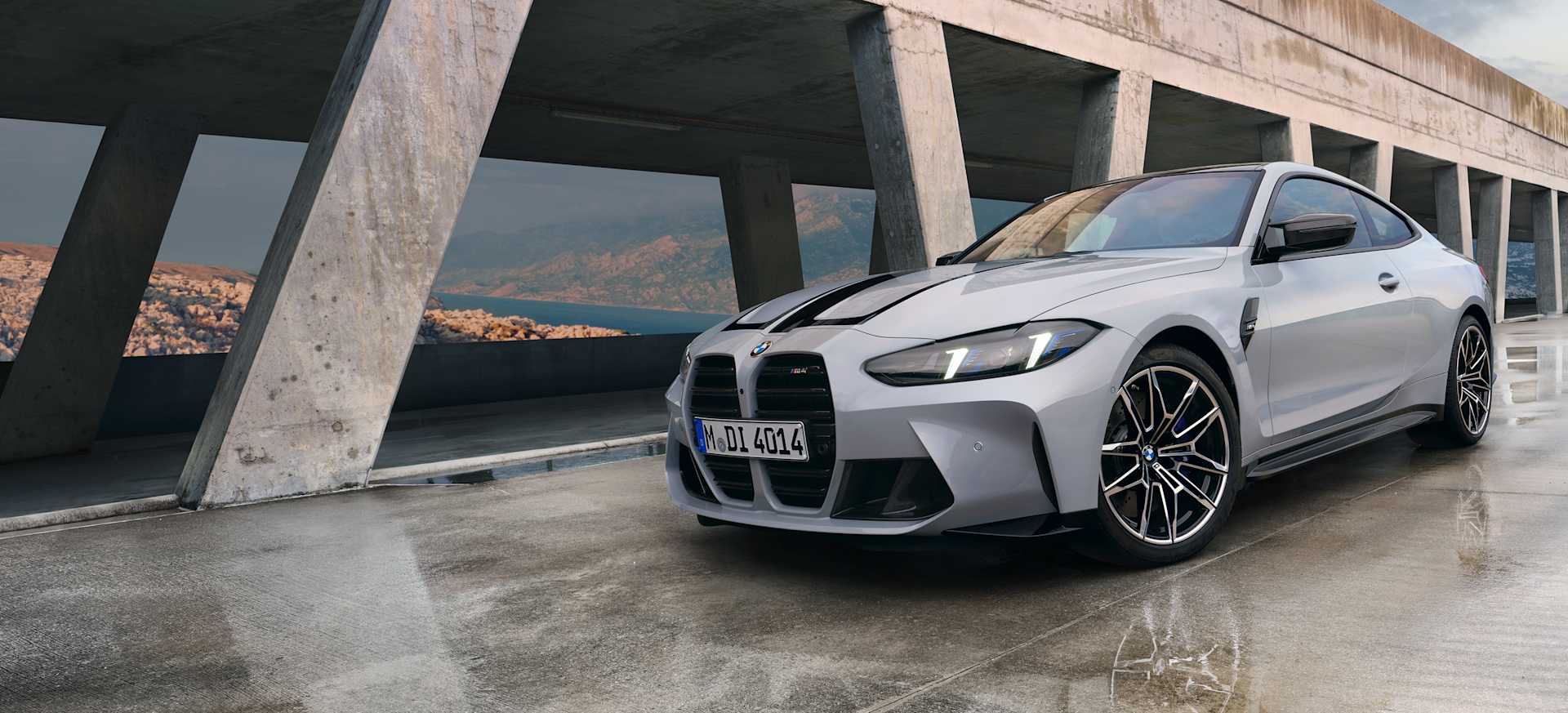 BMW M4 CS in Riviera Blue Exterior View