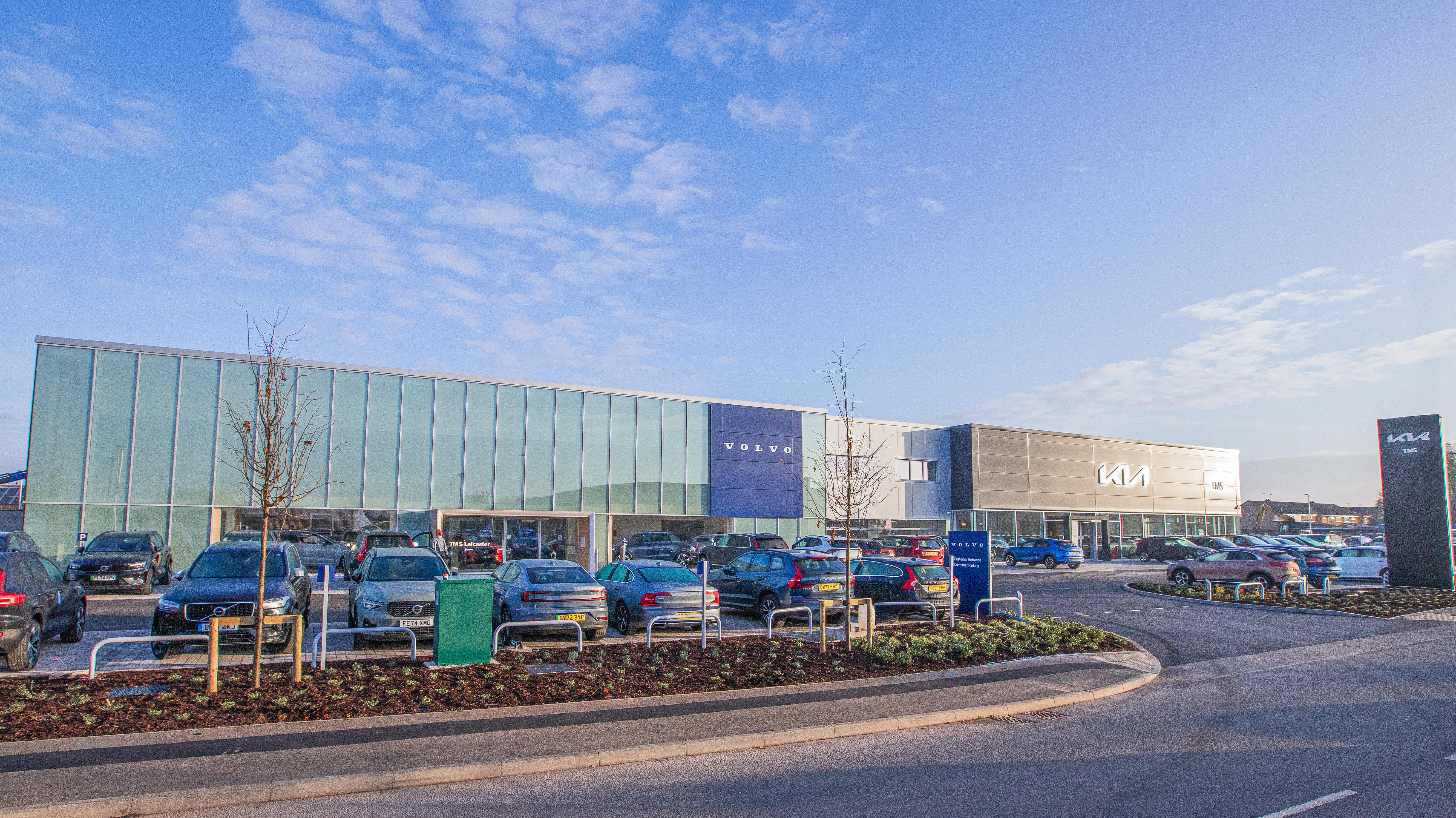 TMS Volvo and Kia showrooms on Melton Road in Leicester