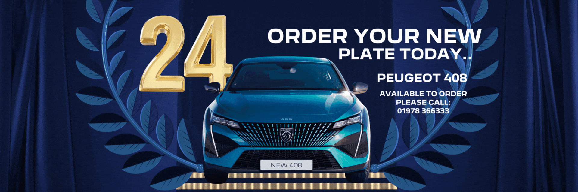 ORDER YOUR NEW 24 PLATE TODAY.