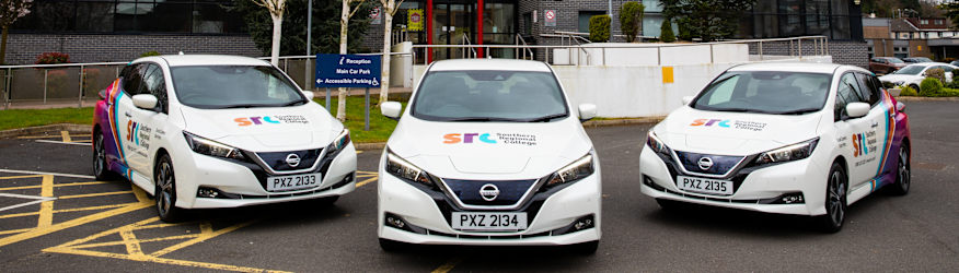 SHELBOURNE MOTORS SUPPLIES LOCAL COLLEGE WITH A TRIO OF NISSAN LEAFS