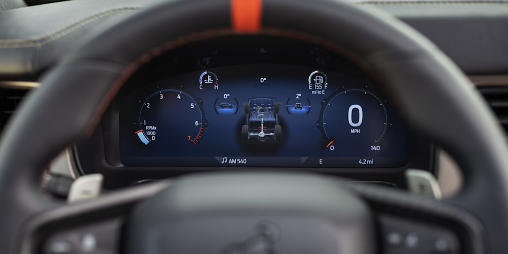 2025 Ford Bronco Raptor™ – Digital Instrument Cluster
