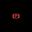 Red Volkswagen electronic parking brake warning light