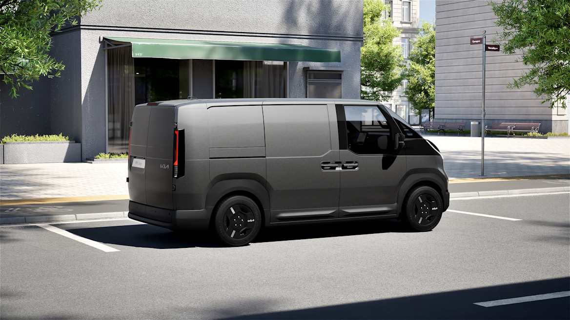 Kia PV5 Cargo exterior front three-quarter