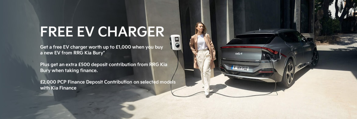 Free Home Charger when you buy an EV from RRG Kia Bury