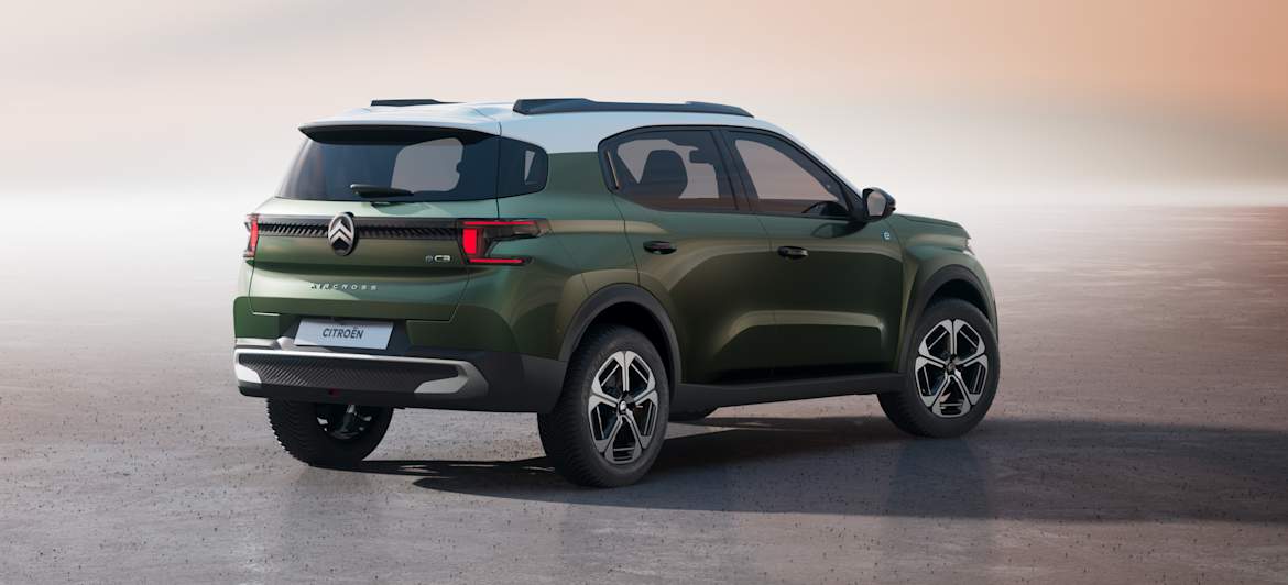 Citroën C3 Aircross 2024 : trois quarts arrière droit statique