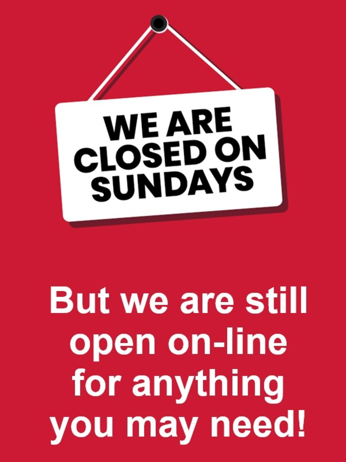 Closed on Sundays