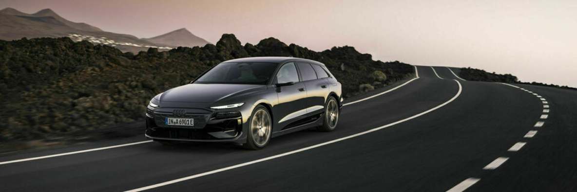 Audi A6 Avant E-Tron Driving On Road
