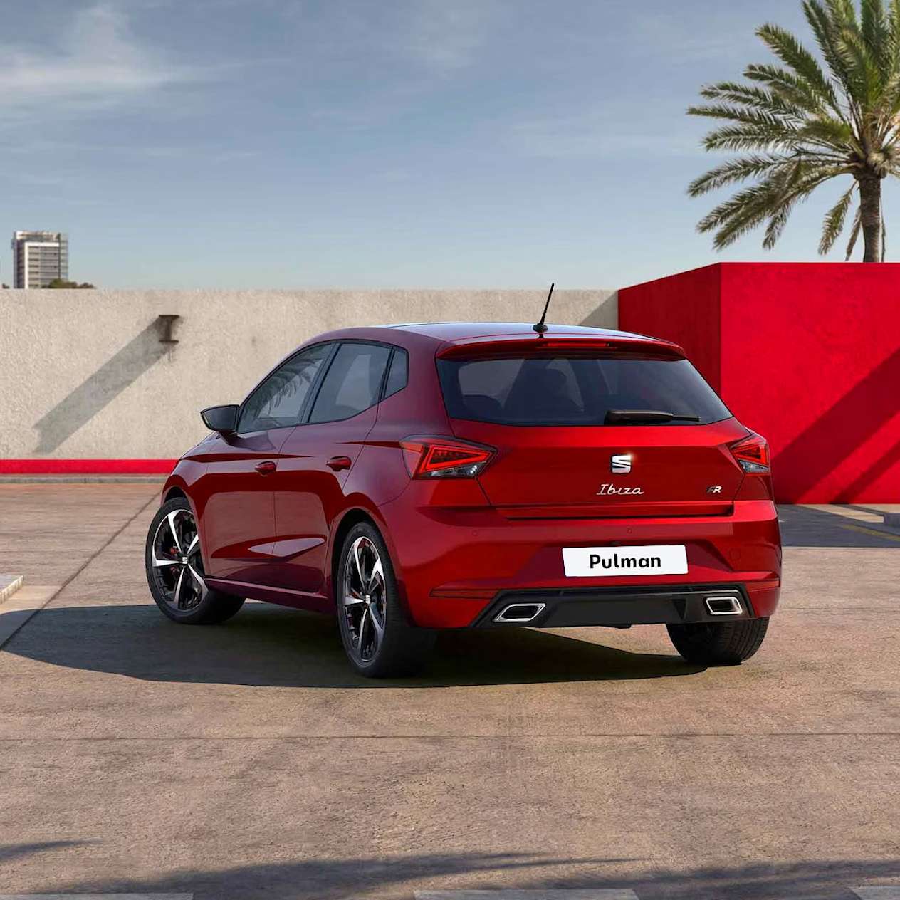 Seat Ibiza in red 2023 lifestyle image oi