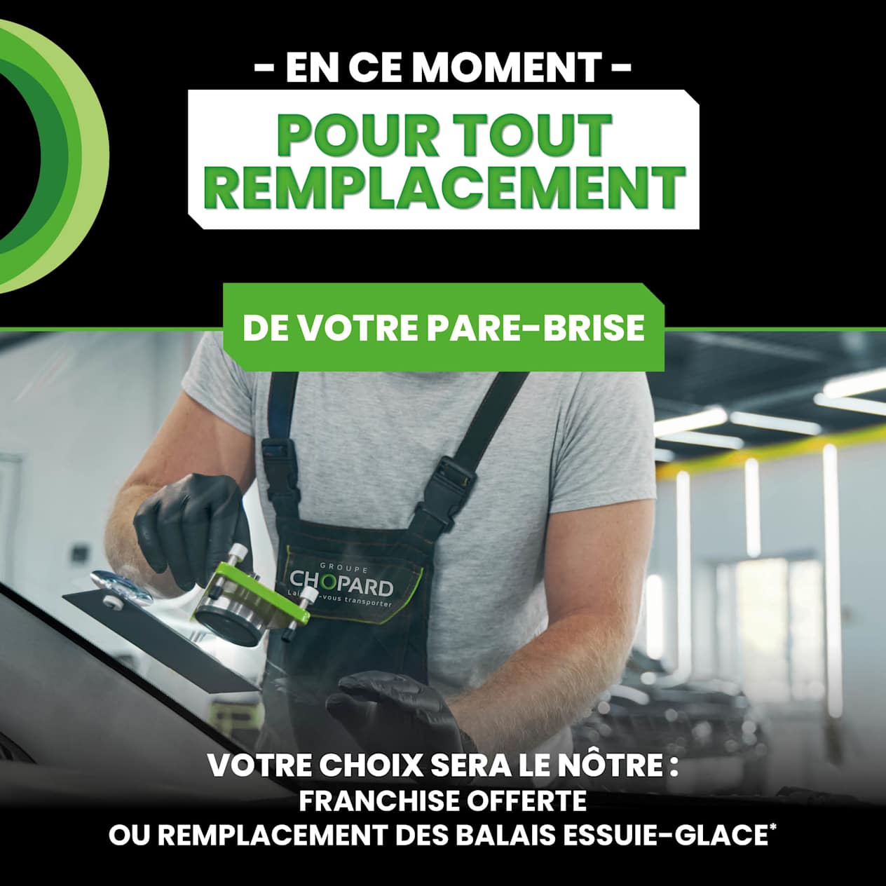 Promotion après-vente sur les remplacement de pare-brise pour voiture