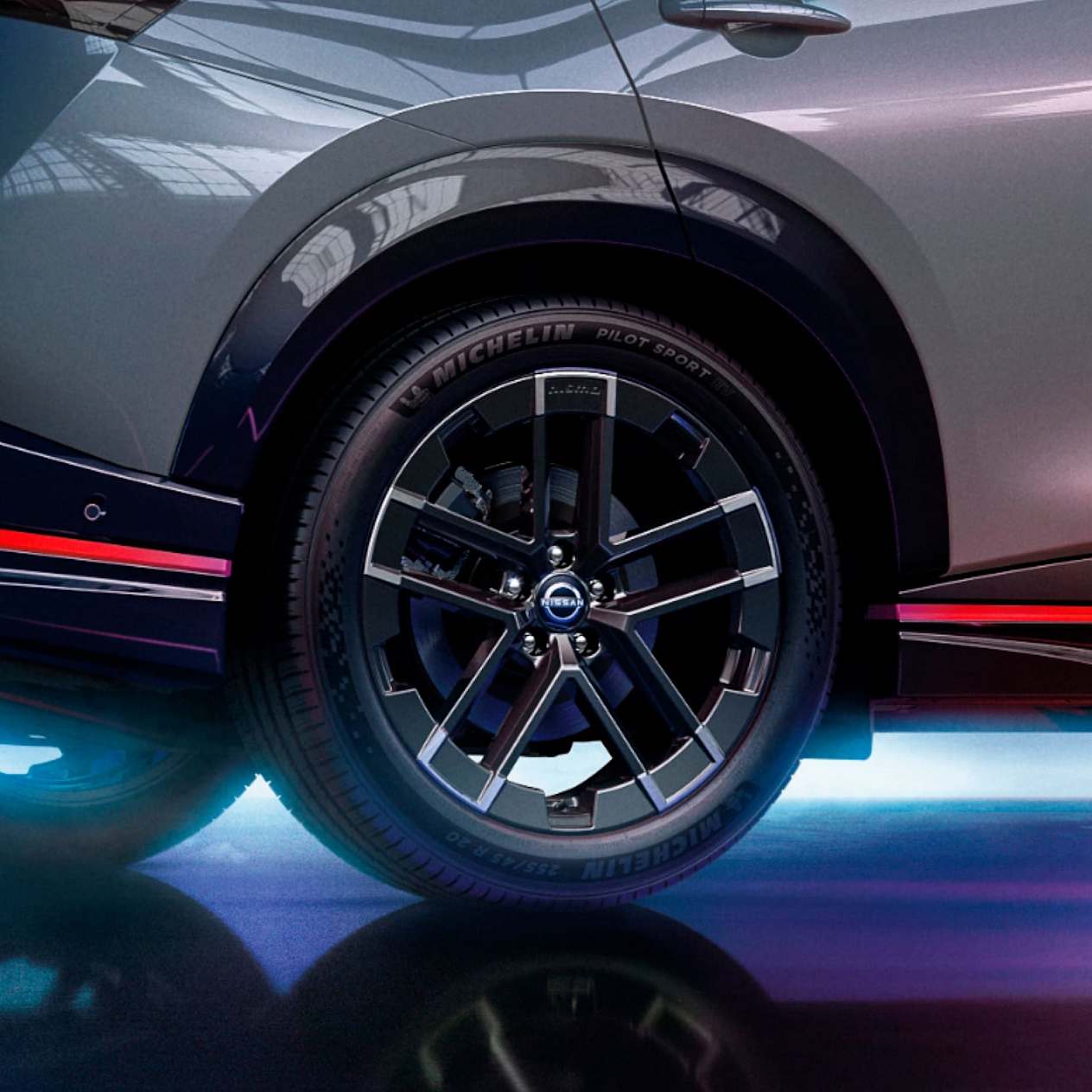 nissan ariya nismo details 20" enkei alloys