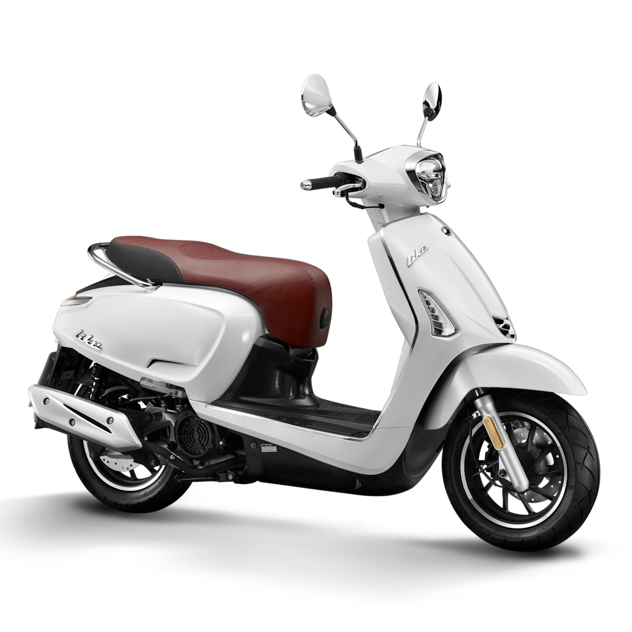 Kymco Like 125 2024 Coco White : trois quarts avant