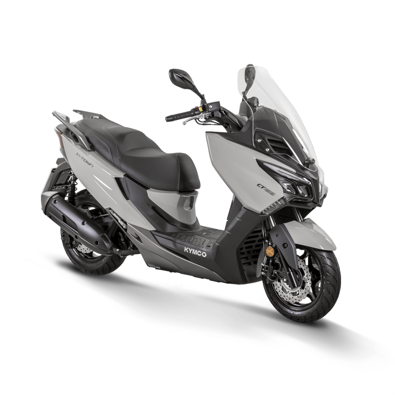 Kymco X.Town City 125 2024 Gris Alpin : trois quarts avant
