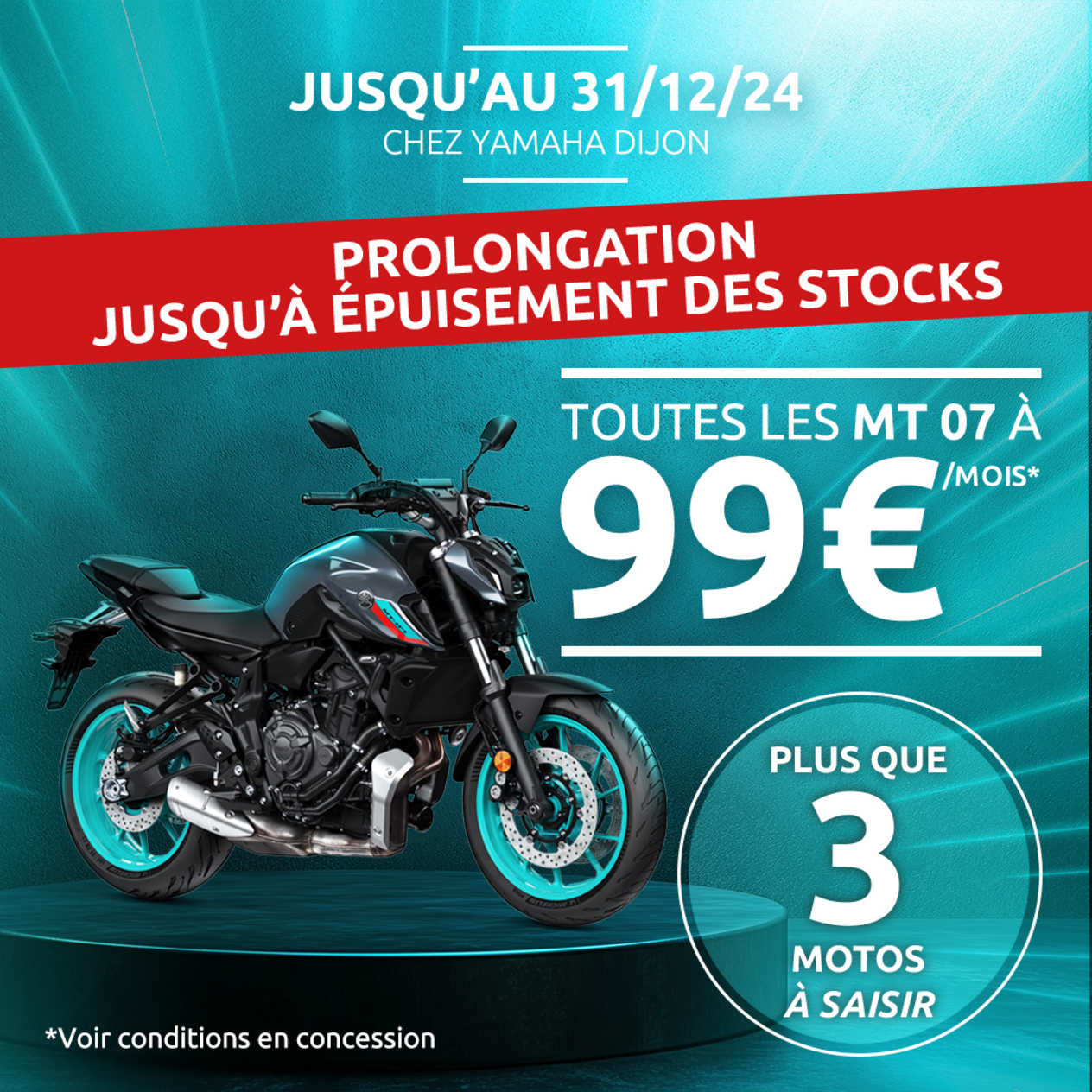 Prolongation offre MT07 loyer