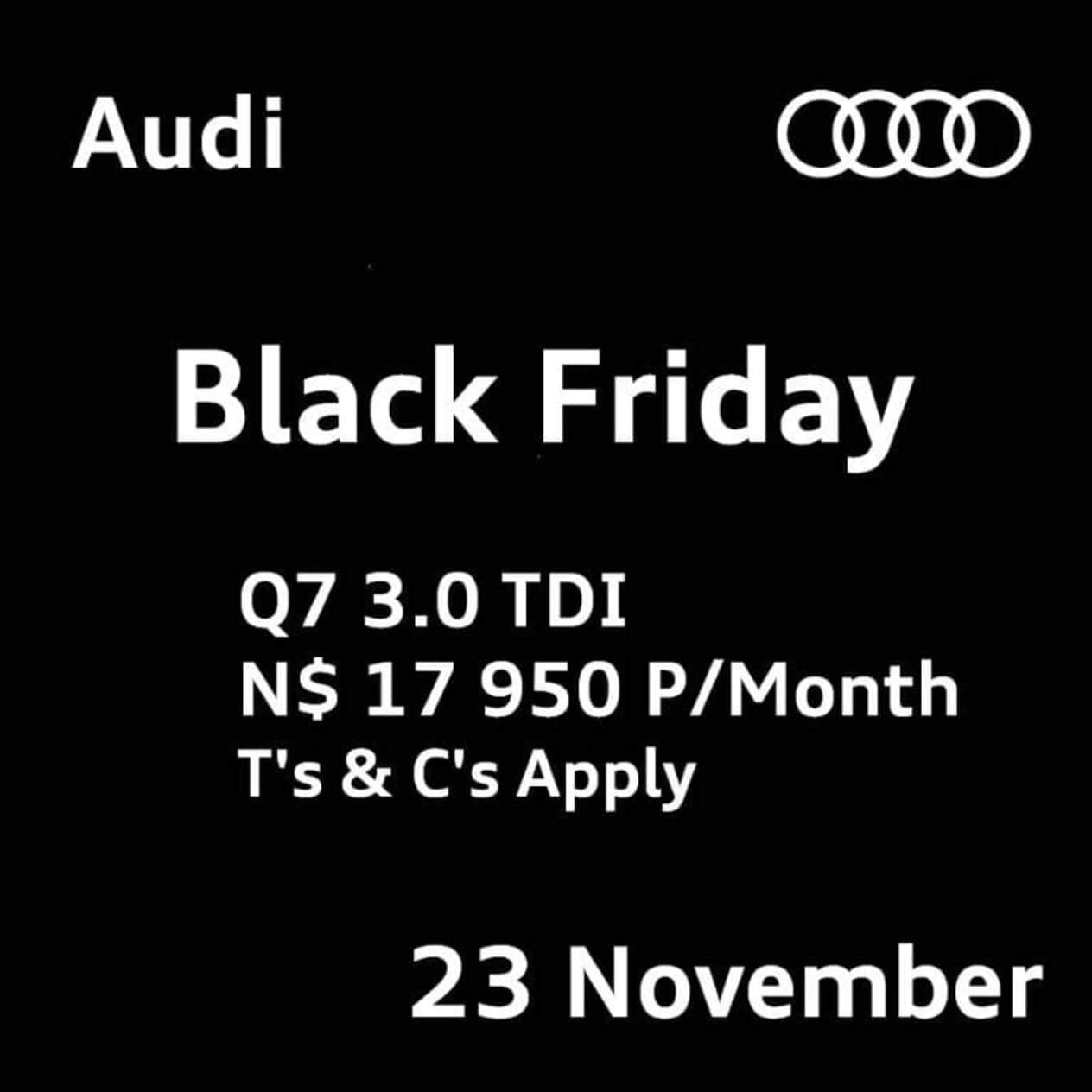 Audi | Black Friday | NamAuto