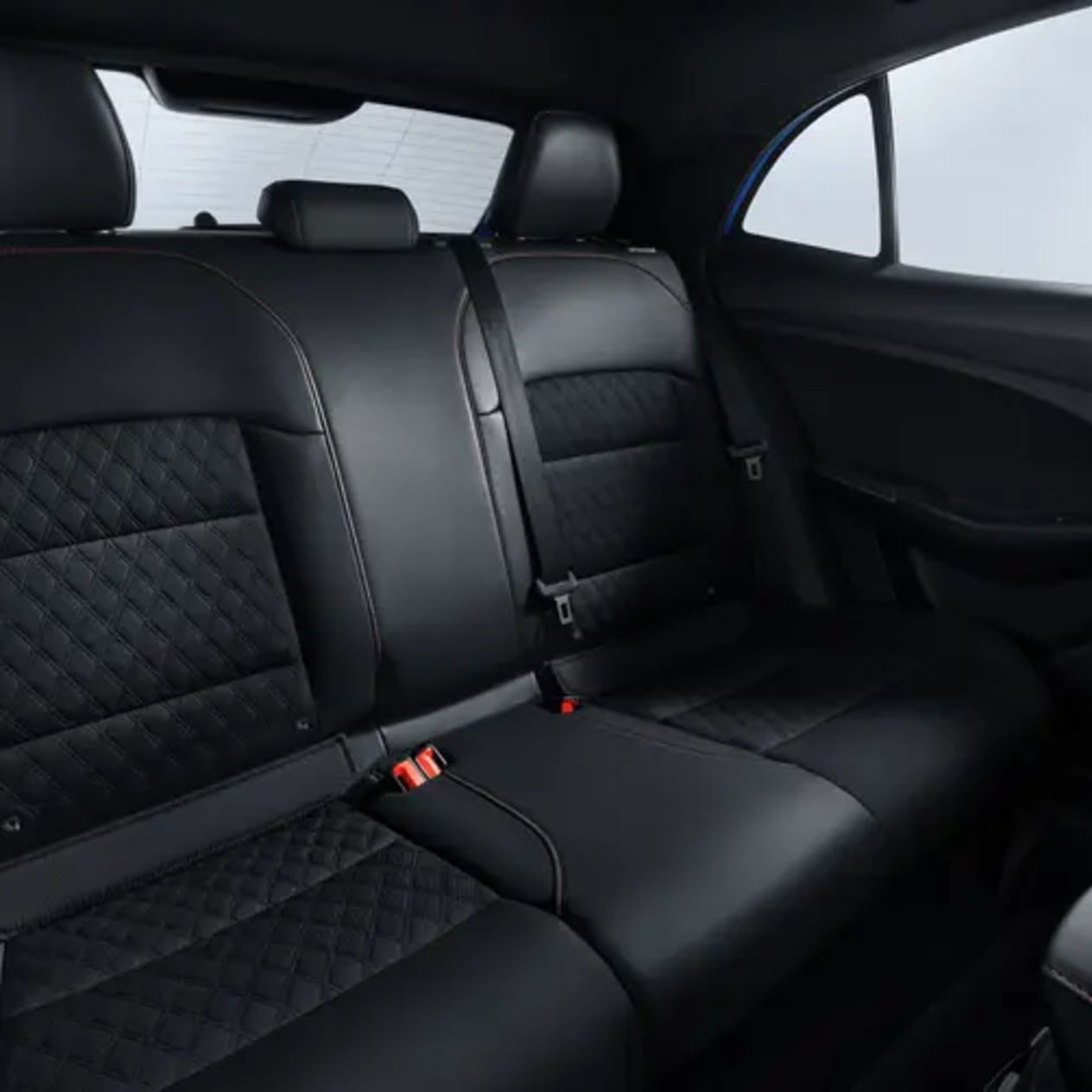 New 2024 MG3 Inside back seats shot MG3 Check dash pattern and quilted seat upholstery
