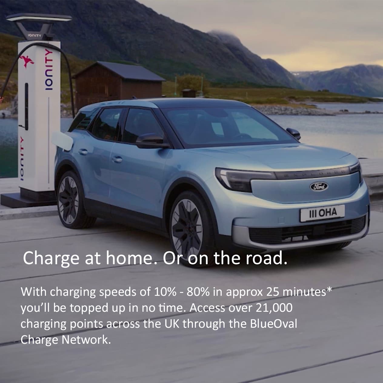 Image of the Ford Explorer on charge