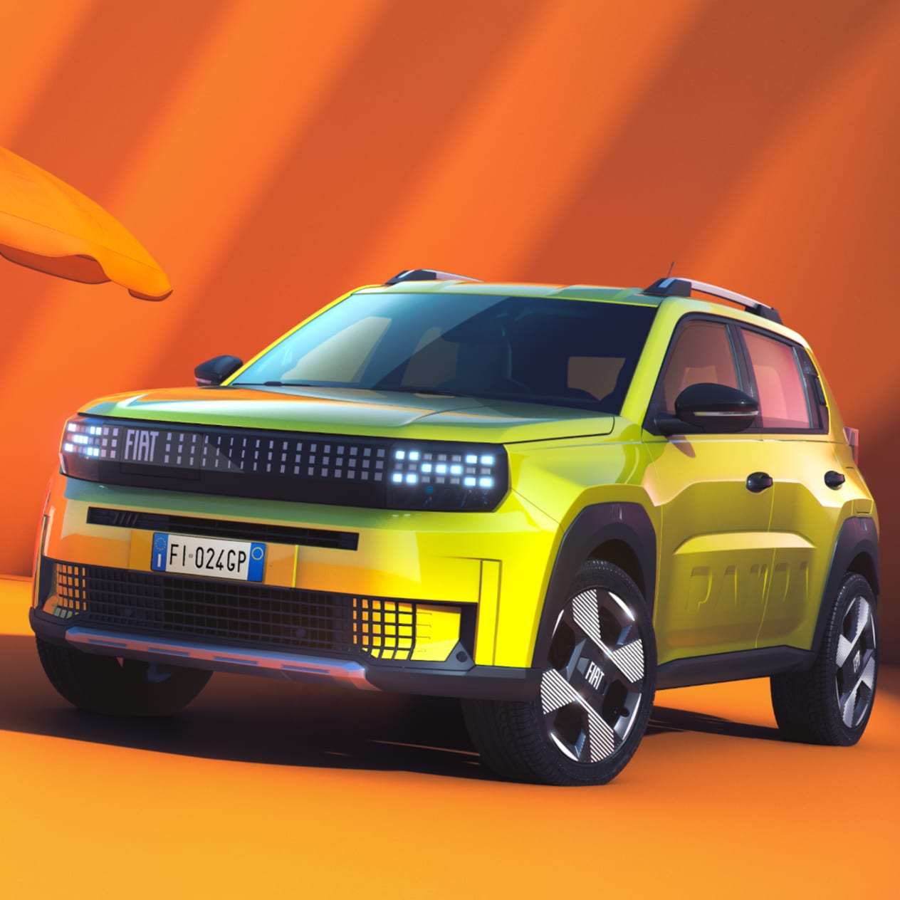 Fiat Grande Panda 2024 : trois quarts avant gauche statique