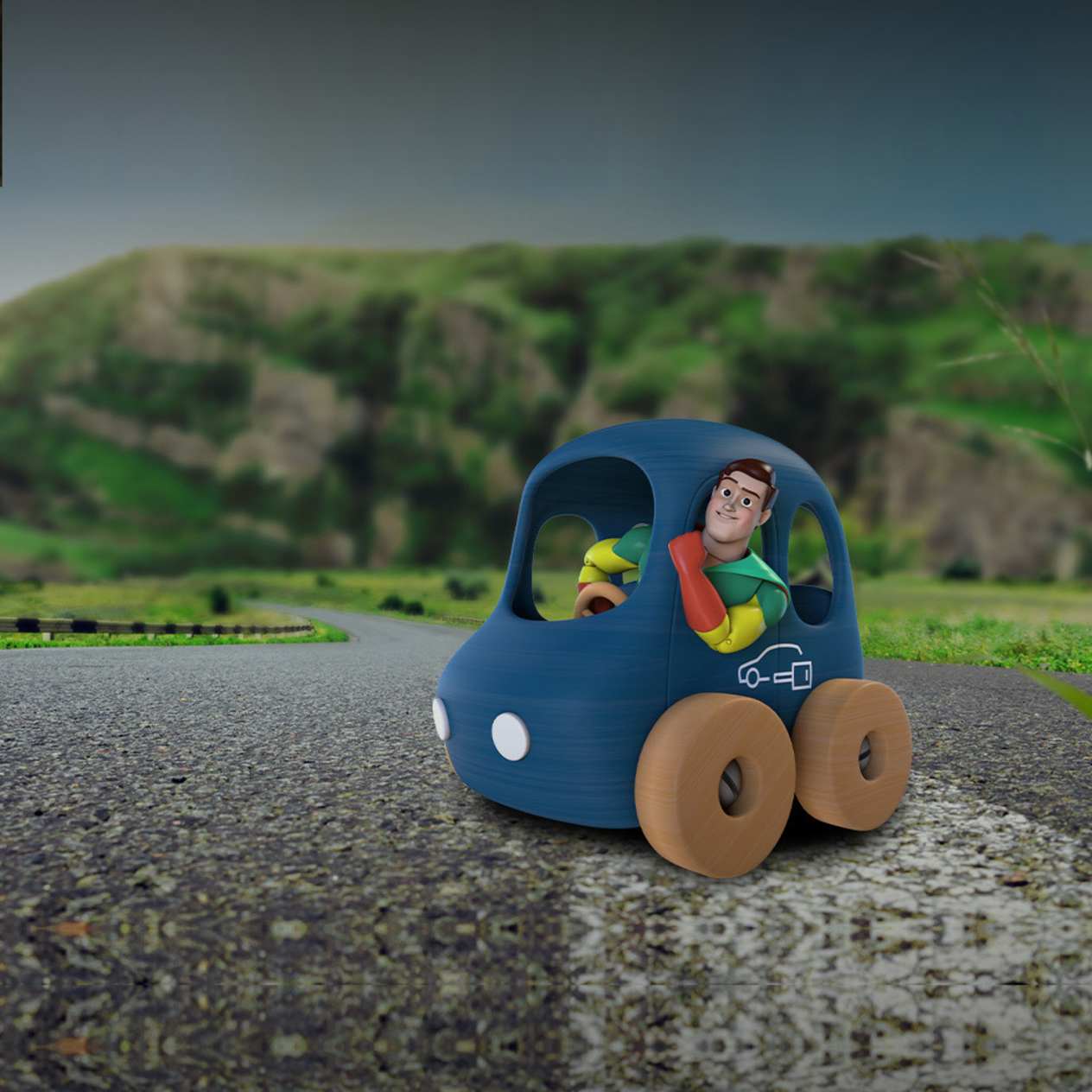 Rent-a-car - Car with a mountain background