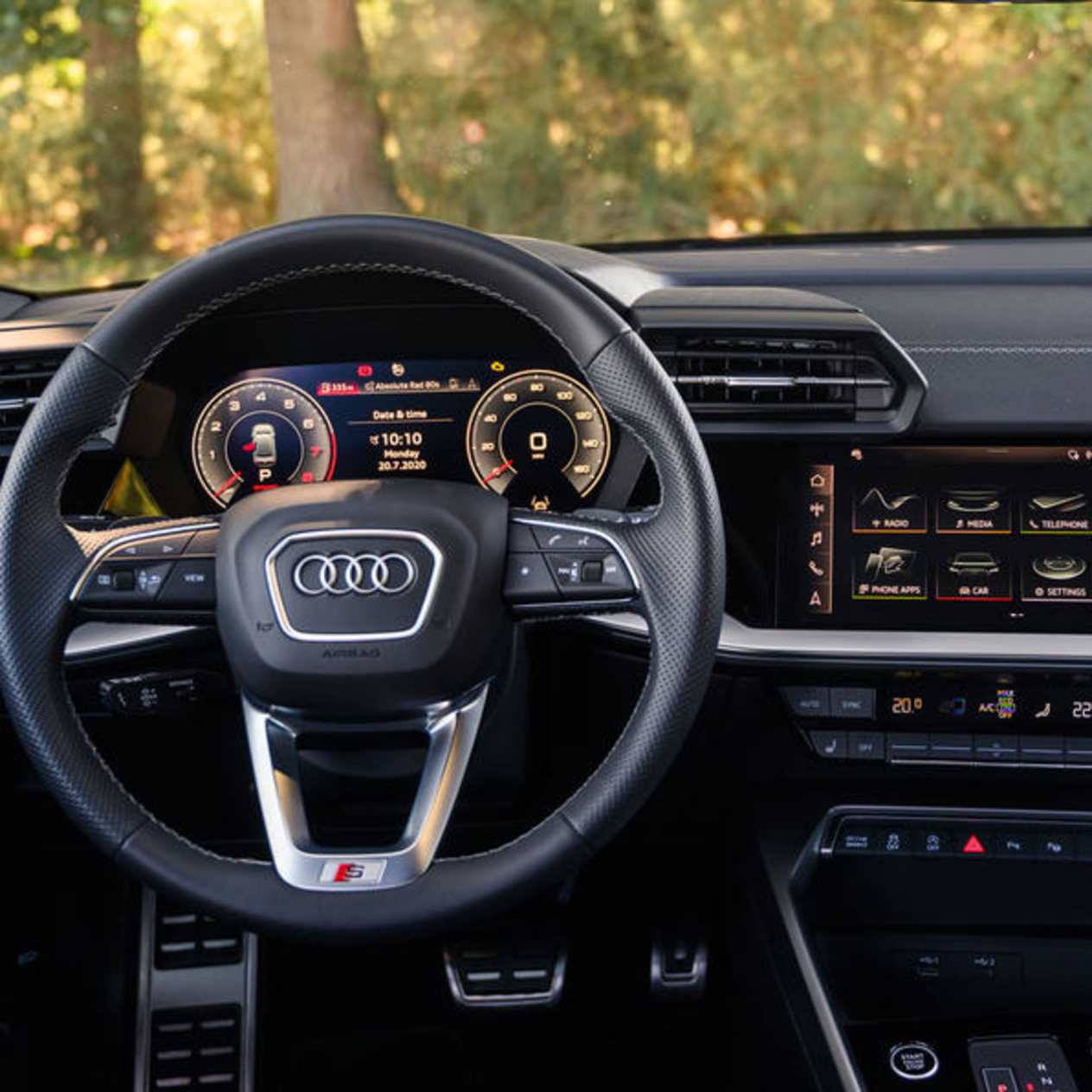 Audi A3 steering wheel in black