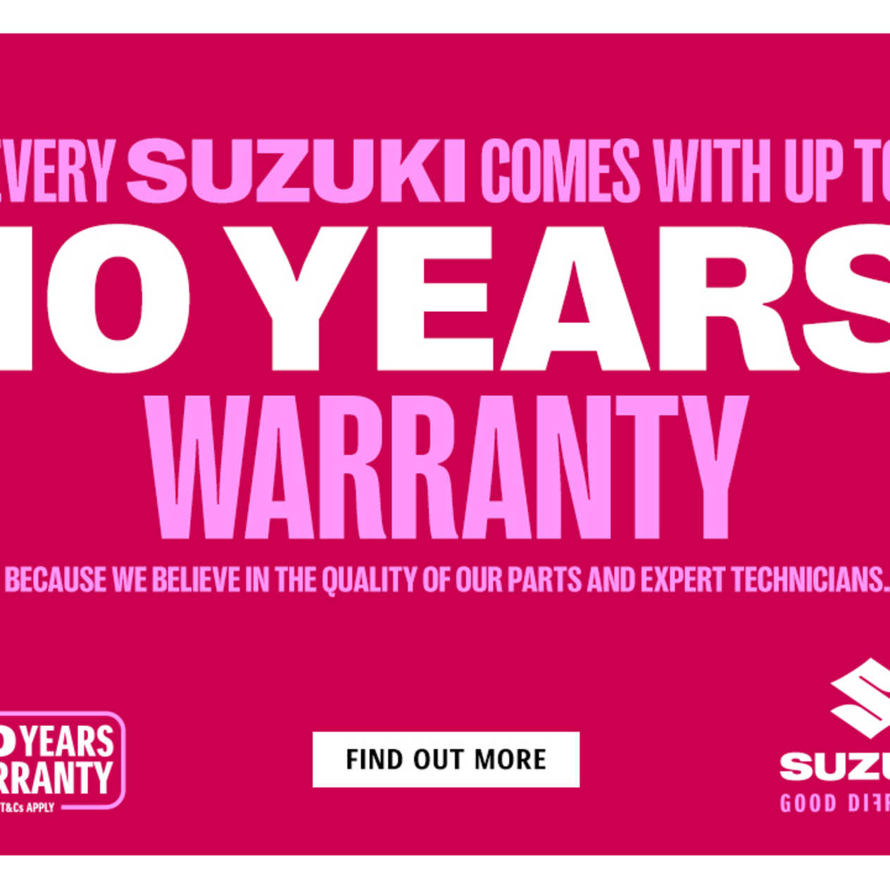 Suzuki Launches 10-Year Free Service Activated Warranty Across the UK