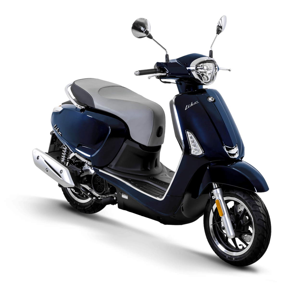 Kymco Like 50 2024 Dark Blueberry : trois quarts avant