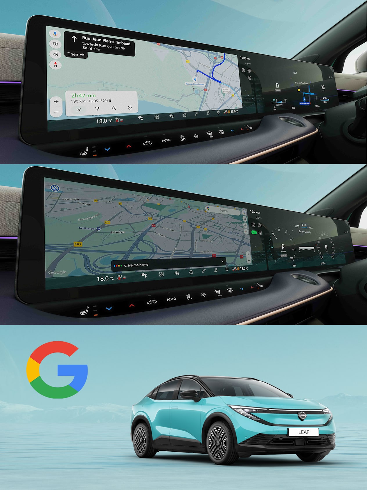 Nissan LEAF Google