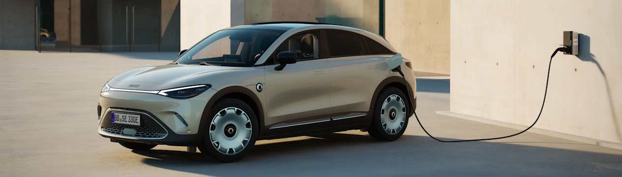 Smart #3 Premium 2023 : trois quarts avant gauche en charge