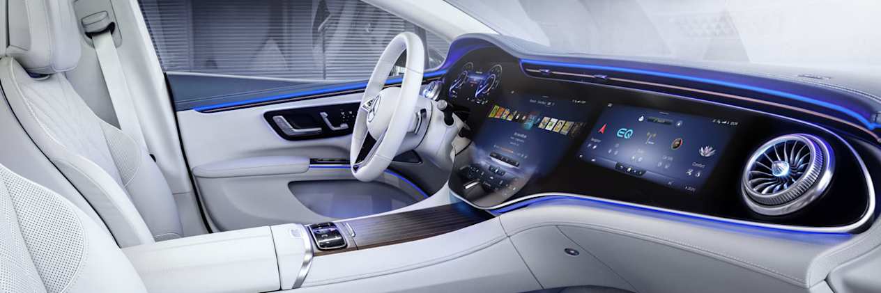 Nouvelle EQS de Mercedes-EQ : Intérieur MBUX Hyperscreen