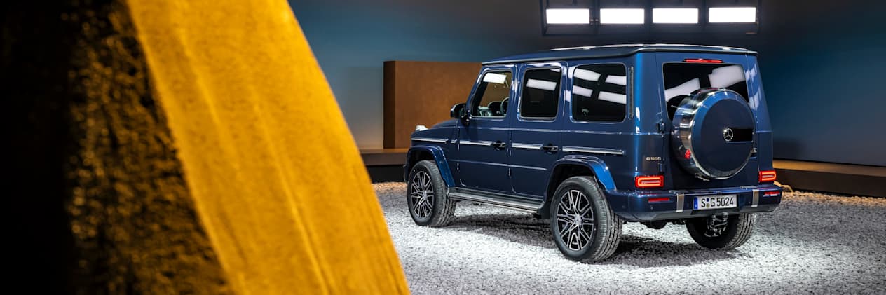 Mercedes Classe G 500 2024 : trois quarts arrière gauche statique