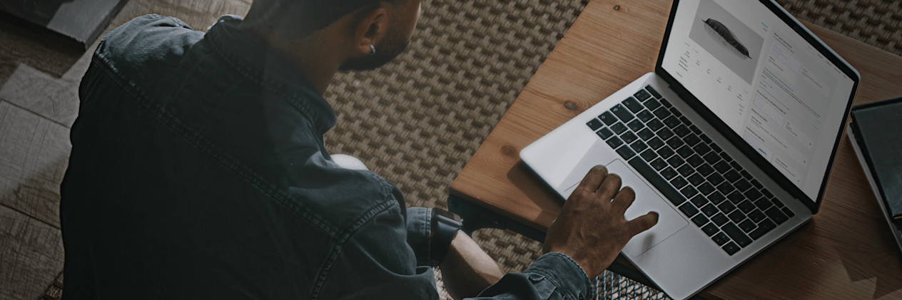 Man sitting at computer 