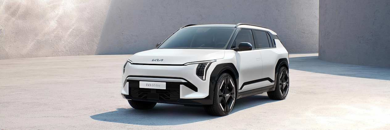 Kia EV3 GT-Line 2025 : trois quarts avant gauche statique