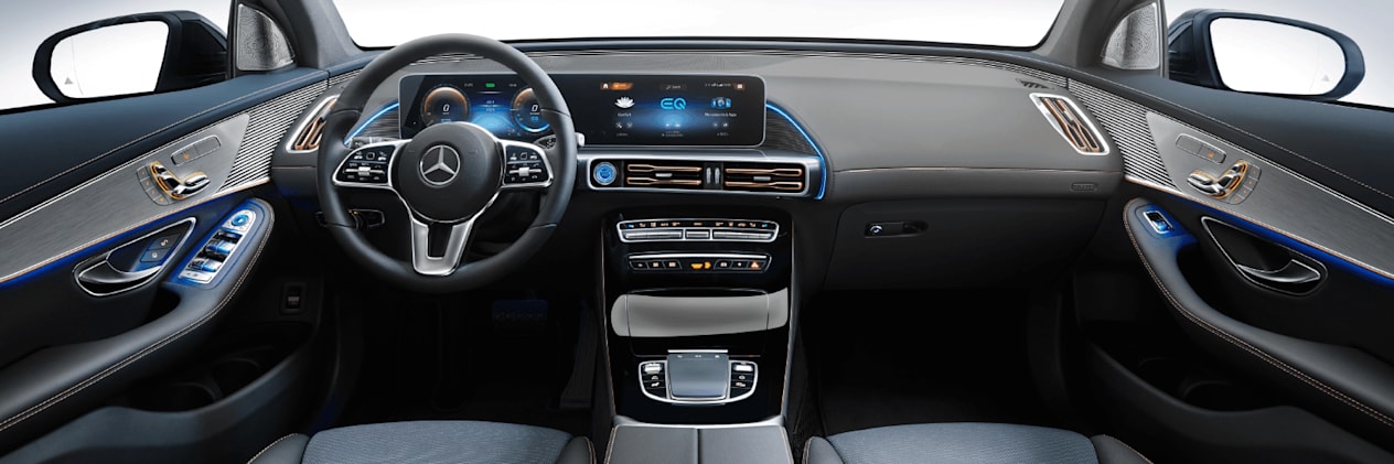 Intérieur du SUV électrique Mercedes EQC