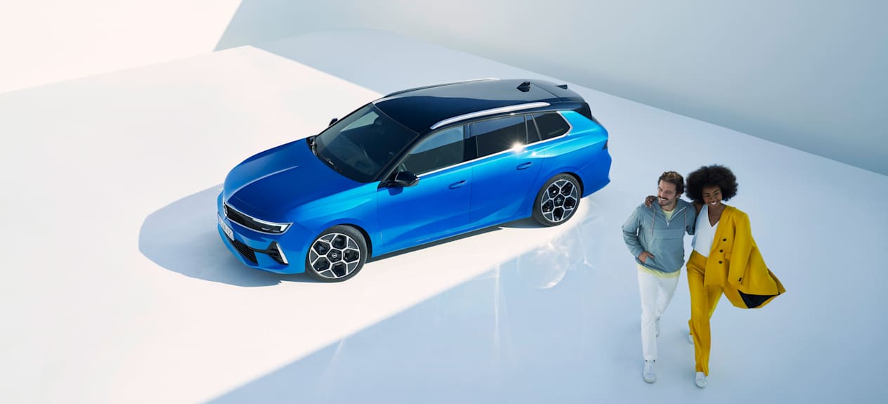Opel Astra Sports Tourer 2022 vue de dessus profil