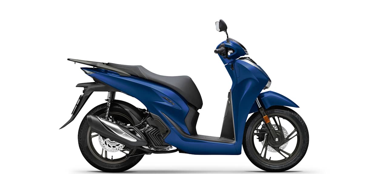 Honda SH125i 2024 Matte Pearl Pacific Blue : profil