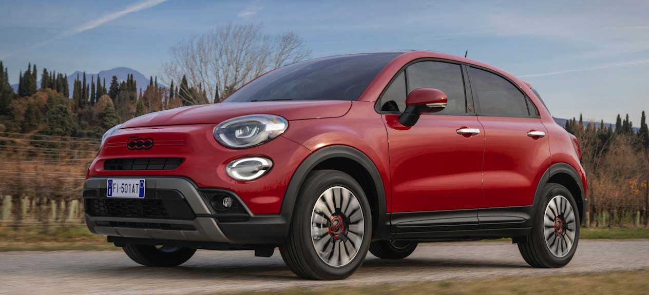 Fiat 500X Cross RED 2022 : trois quarts avant