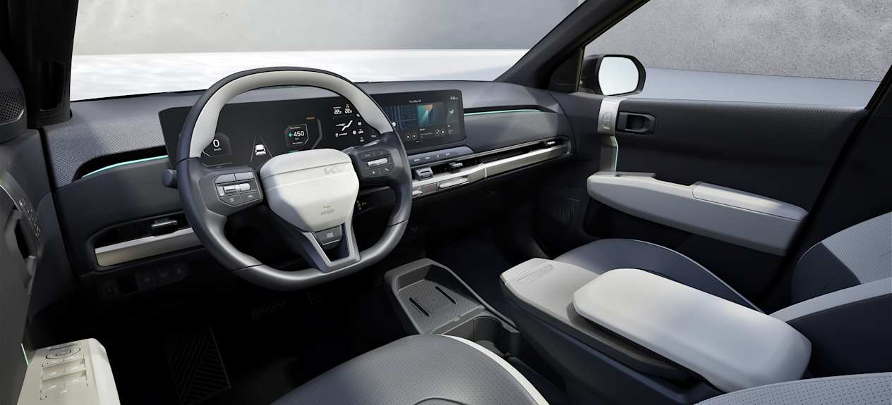 Kia EV3 2025 : intérieur de l'habitacle et planche de bord