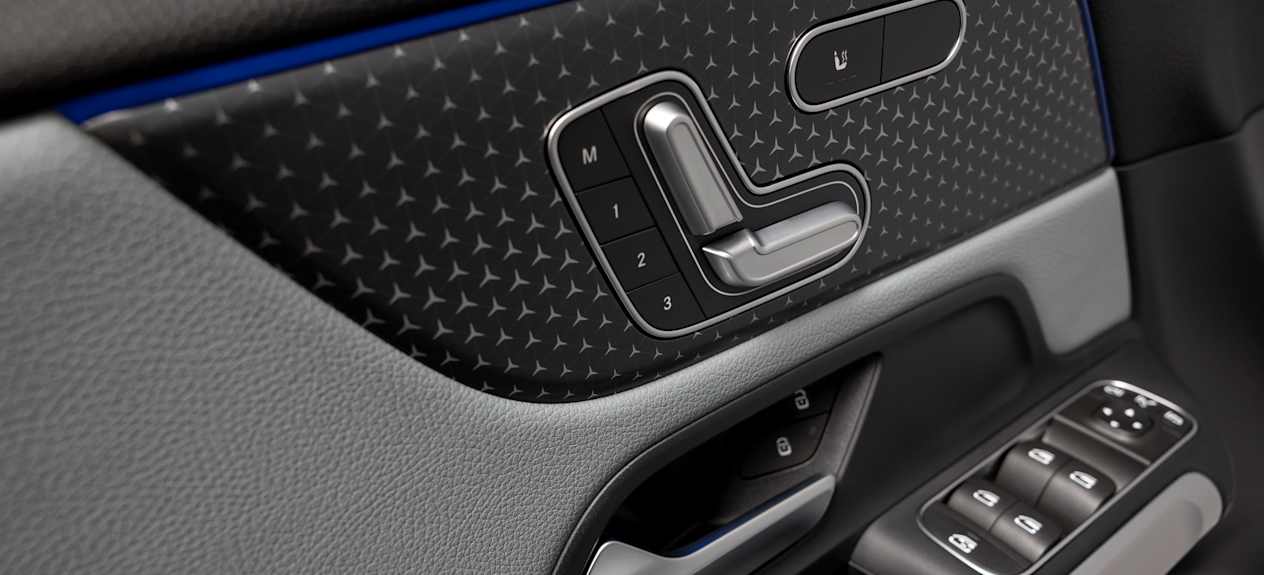 Mercedes EQB 2024 : boutons contrôle sièges