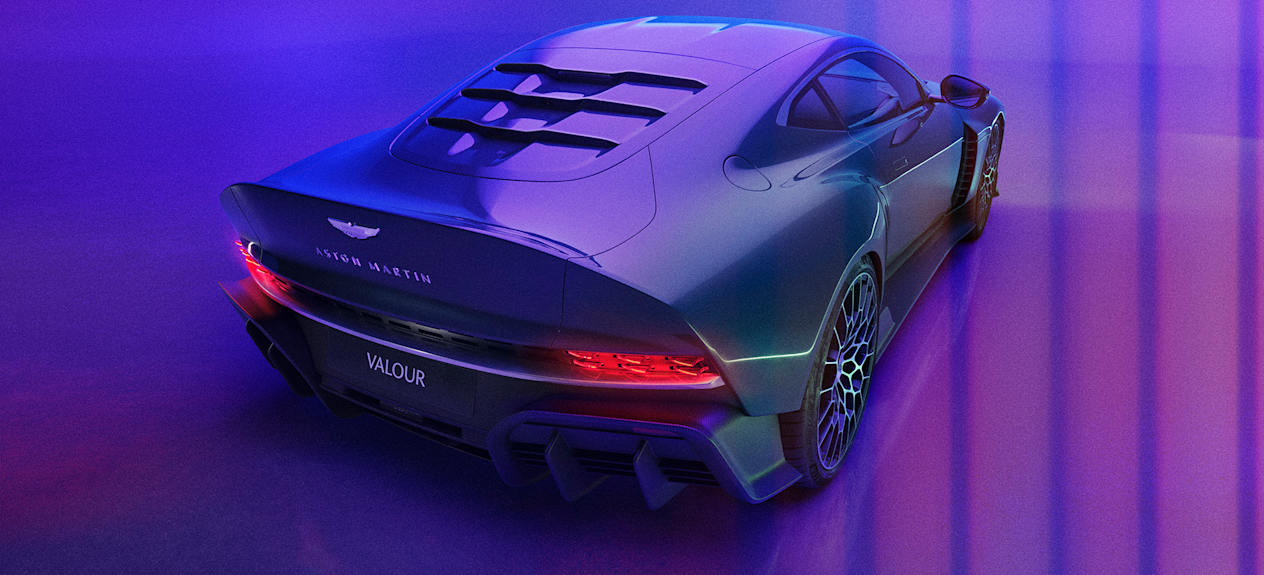 Aston Martin Valour vue 3/4 arrière