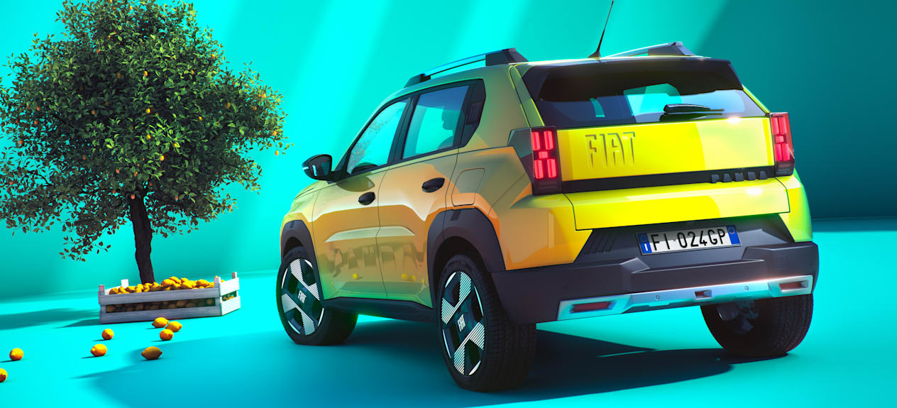 Fiat Grande Panda 2024 : trois quarts arrière gauche statique
