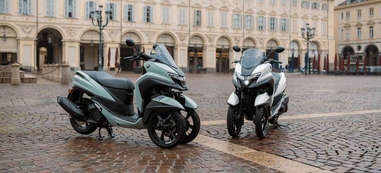 Yamaha Tricity 125 : garé