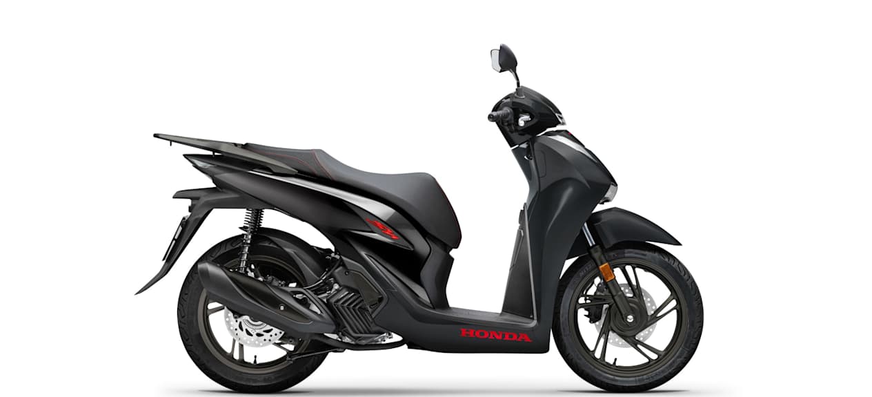 Honda SH125i 2024 Matte Coal Black Metallic : profil