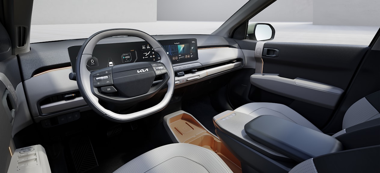 Kia EV3 2025 : intérieur et volant
