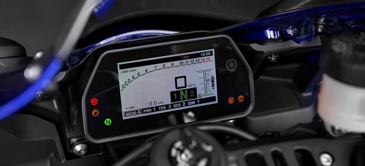 Yamaha R1 écran de bord